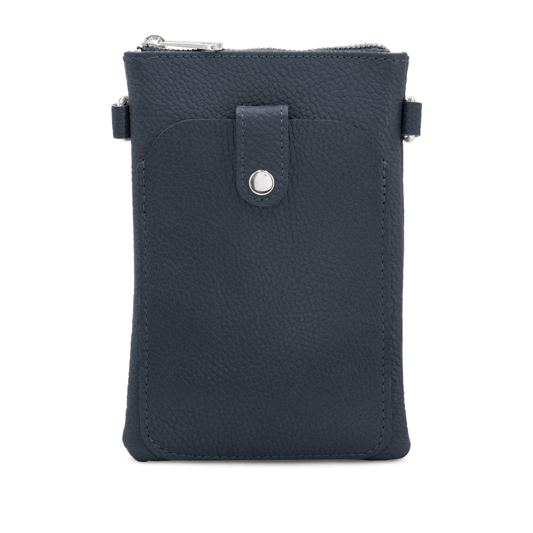lusciousscarves Navy Small Italian Leather Crossbody Phone Bag , Available in 12 Colours