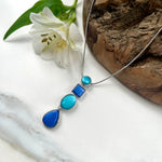 Load image into Gallery viewer, lusciousscarves Necklaces Miss Milly Blue &amp; Turquoise Droplets Necklace FN564
