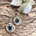 Load image into Gallery viewer, lusciousscarves Necklaces Miss Milly Charcoal Drop Earrings FE375
