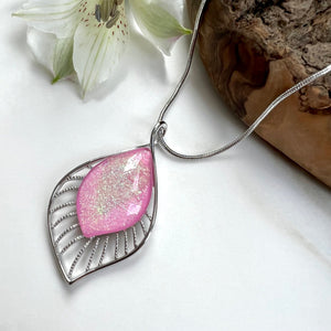 lusciousscarves Necklaces Miss Milly Pink Resin & Silver