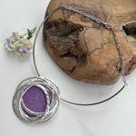 Load image into Gallery viewer, lusciousscarves Necklaces Miss Milly Purple and Silver Statement Necklace FN375
