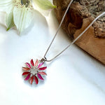 Load image into Gallery viewer, lusciousscarves Necklaces Miss Milly Red , Pink and Coral adjustable Flower Necklace FN571
