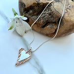 Load image into Gallery viewer, lusciousscarves Necklaces Silver and rose gold double hearts necklace.
