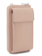 Load image into Gallery viewer, lusciousscarves Nude Genuine Italian Leather Crossbody Phone Bag and Purse,
