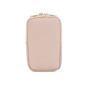 lusciousscarves Nude Pink Italian Leather Phone Pouch Crossbody Bag , Available in 20 Colours