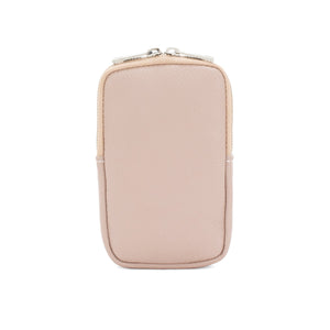 lusciousscarves Nude Pink Italian Leather Phone Pouch Crossbody Bag , Available in 20 Colours