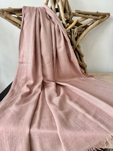 lusciousscarves Nude Pink Plain Light Weight Cotton Blend Summer Scarf , Wrap, Shawl 26 Colours Available