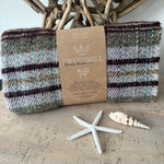Load image into Gallery viewer, lusciousscarves Olive Green / Burgundy / Lemon Tweed Mill Recycled Wool Rug / Blanket / Throw  , Assorted Colours.
