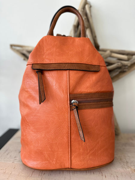 Leather triangle backpack clearance