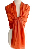 Load image into Gallery viewer, lusciousscarves Orange Plain Light Weight Cotton Blend Summer Scarf , Wrap, Shawl 26 Colours Available
