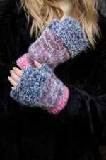 Load image into Gallery viewer, lusciousscarves Pachamama Berlin Handwarmer Purple, Handknitted Womens
