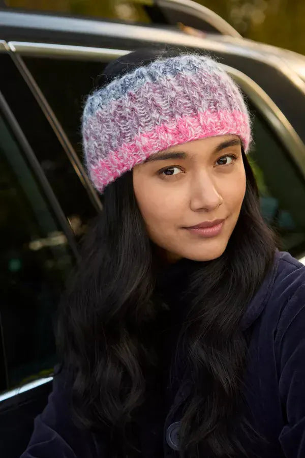 lusciousscarves Pachamama Berlin Headband Purple, Handknitted Womens