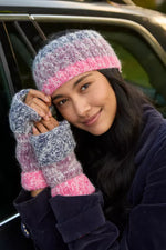 Load image into Gallery viewer, lusciousscarves Pachamama Berlin Headband Purple, Handknitted Womens
