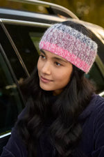 Load image into Gallery viewer, lusciousscarves Pachamama Berlin Headband Purple, Handknitted Womens
