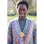 Load image into Gallery viewer, lusciousscarves Pachamama Bloomsbury Wrap Cool , Hand Knitted, Fair Trade
