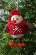 Load image into Gallery viewer, lusciousscarves Pachamama Christmas Funky Chicken Decoration , Fairtrade
