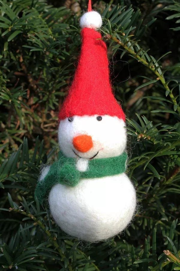 lusciousscarves Pachamama Christmas Snowman Decoration , Fairtrade