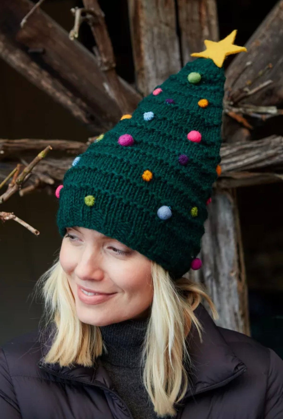 lusciousscarves Pachamama Christmas Tree Hat , Fair trade
