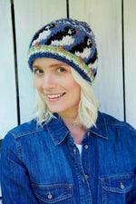 Load image into Gallery viewer, lusciousscarves Pachamama Circus Of Puffins Beanie Womens , Hand Knitted, Fair Trade
