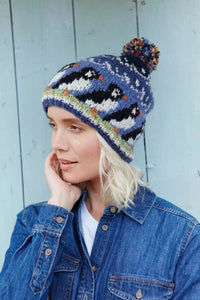 lusciousscarves Pachamama Circus Of Puffins Bobble Beanie Hat