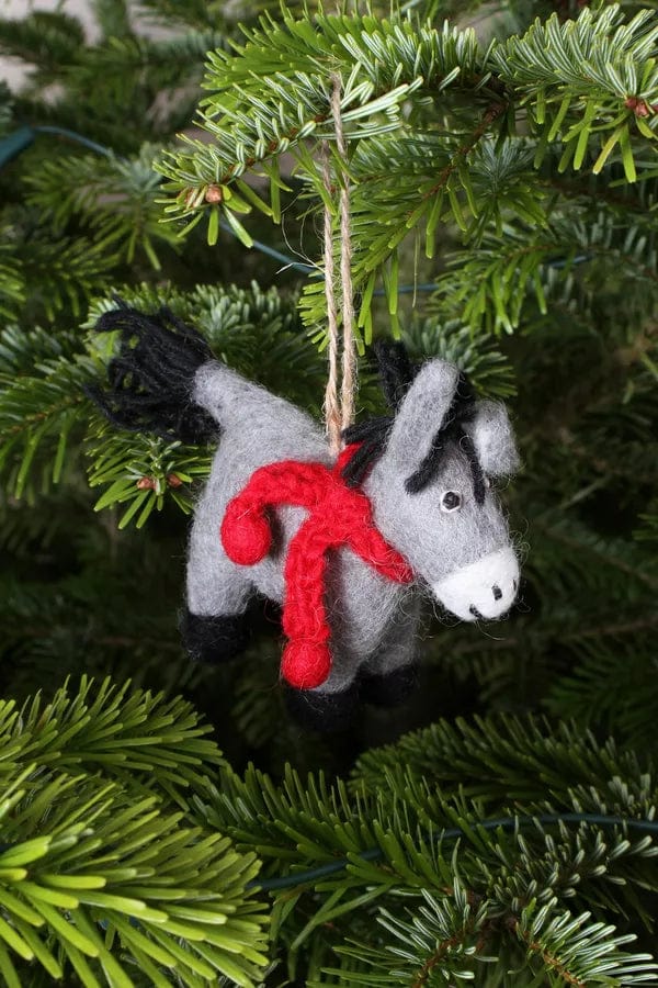 lusciousscarves Pachamama Dennis the Donkey Christmas Decoration , Fairtrade