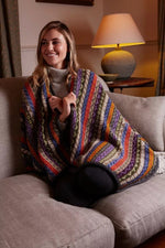 Load image into Gallery viewer, lusciousscarves Pachamama Elveden Wrap, Womens , Hand Knitted, Fair Trade
