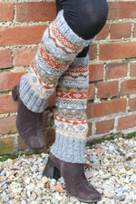 Load image into Gallery viewer, lusciousscarves Pachamama Finisterre Ladies Leg warmers Grey
