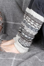 Load image into Gallery viewer, lusciousscarves Pachamama Finisterre Ladies Leg warmers Natural
