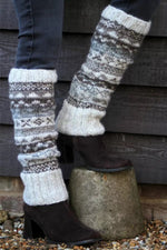 Load image into Gallery viewer, lusciousscarves Pachamama Finisterre Ladies Leg warmers Natural
