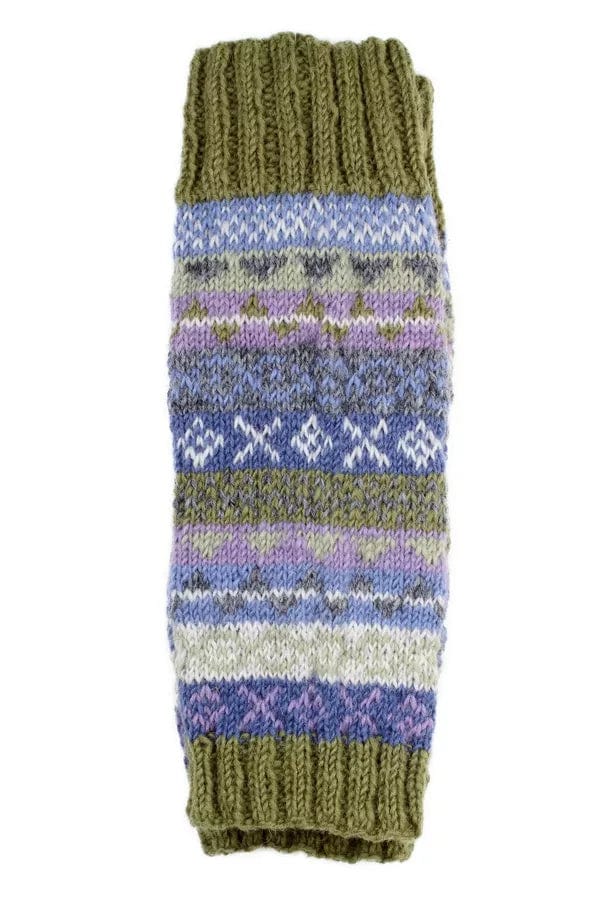 lusciousscarves Pachamama Finisterre Olive Green Legwarmers, Fairtrade.