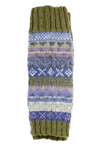 lusciousscarves Pachamama Finisterre Olive Green Legwarmers, Fairtrade.