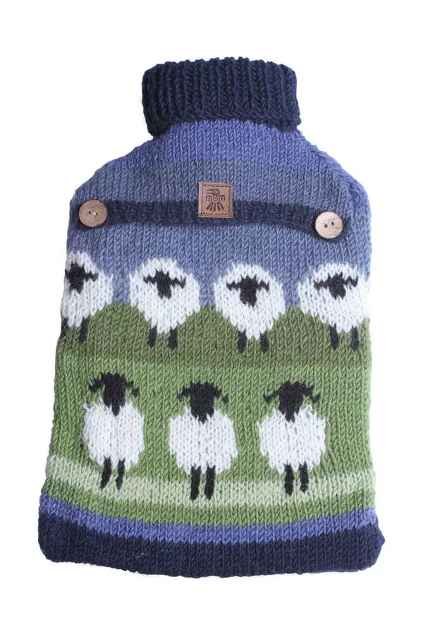 lusciousscarves Pachamama Flock Of Sheep Hot Water Bottle , Fair Trade