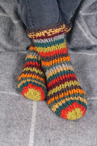 lusciousscarves Pachamama Grassington Sofa Socks, Hand Knitted, Fairtrade