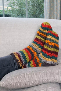 lusciousscarves Pachamama Grassington Sofa Socks, Hand Knitted, Fairtrade