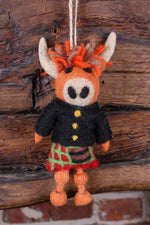 Load image into Gallery viewer, lusciousscarves Pachamama Hamish the Highland Cow Christmas Decoration

