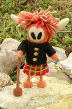 Load image into Gallery viewer, lusciousscarves Pachamama Hamish the Highland Cow Ornament, Hand Made Fair Trade
