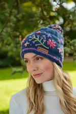 Load image into Gallery viewer, lusciousscarves Pachamama Hampton Court Bobble Beanie, Handknitted Womens
