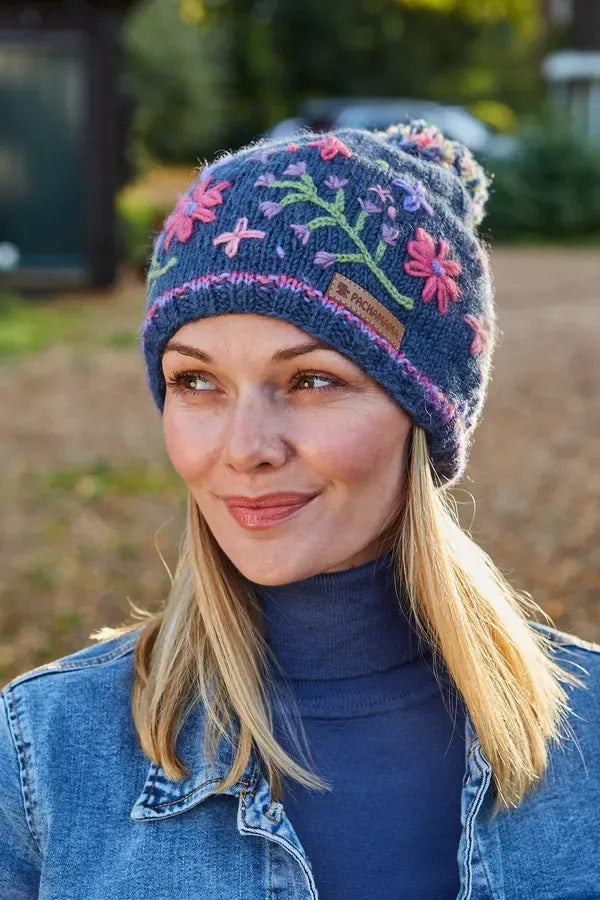 lusciousscarves Pachamama Hampton Court Bobble Beanie, Handknitted Womens