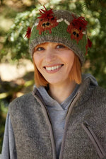 Load image into Gallery viewer, lusciousscarves Pachamama Herd of Highland Cow&#39;s Beanie Hat , Handknitted , Fairtrade
