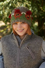 Load image into Gallery viewer, lusciousscarves Pachamama Herd of Highland Cow&#39;s Beanie Hat , Handknitted , Fairtrade
