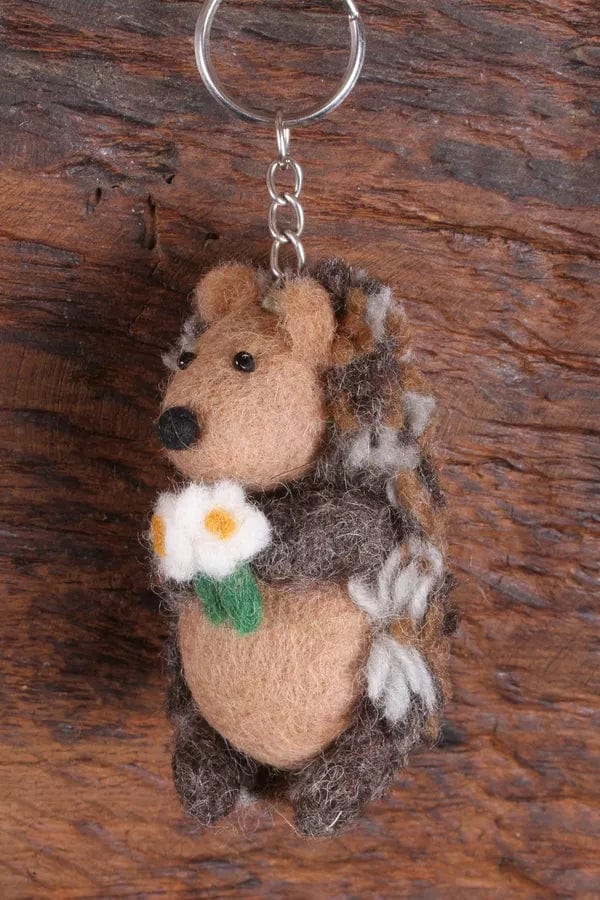 lusciousscarves Pachamama Holly the Hedgehog Keyring , Hand Made, Fair Trade.