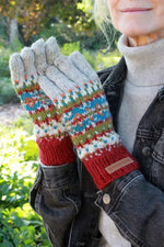 Load image into Gallery viewer, lusciousscarves Pachamama Iona Glove Burgundy, Handknitted Womens
