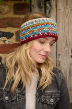 Load image into Gallery viewer, lusciousscarves Pachamama Iona Headband Burgundy, Handknitted Womens
