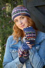 Load image into Gallery viewer, lusciousscarves Pachamama Iona Headband Denim, Handknitted Womens
