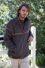 Load image into Gallery viewer, lusciousscarves Pachamama Mens Connemara Jacket Bark , Handmade, Fair Trade
