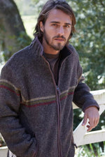 Load image into Gallery viewer, lusciousscarves Pachamama Mens Connemara Jacket Bark , Handmade, Fair Trade
