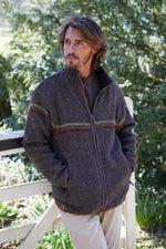 Load image into Gallery viewer, lusciousscarves Pachamama Mens Connemara Jacket Bark , Handmade, Fair Trade
