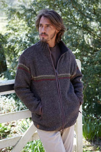 lusciousscarves Pachamama Mens Connemara Jacket Bark , Handmade, Fair Trade