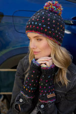 Load image into Gallery viewer, lusciousscarves Pachamama Mosaic Bobble Beanie, Handknitted Womens
