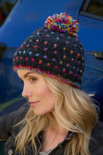 Load image into Gallery viewer, lusciousscarves Pachamama Mosaic Bobble Beanie, Handknitted Womens
